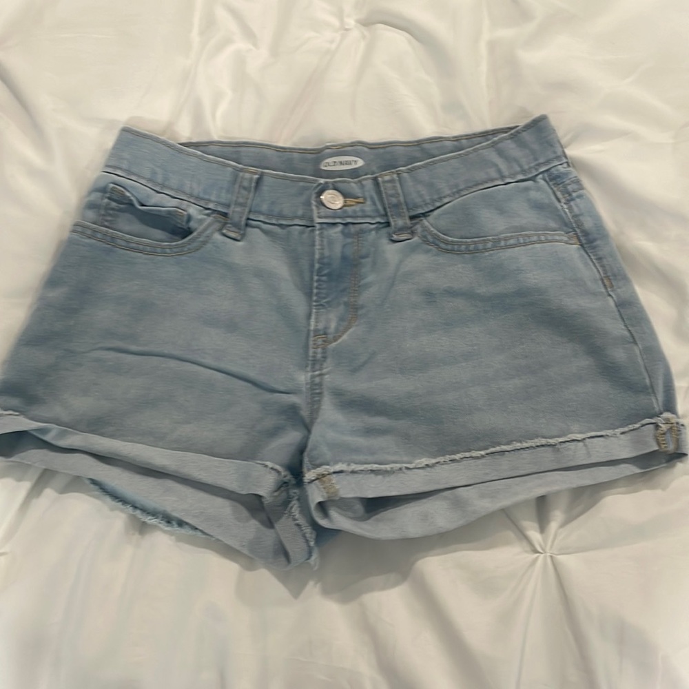 light blue no rips old navy jean shorts size 14 girls